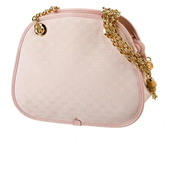 GUCCI Vintage Gucci Micro GG Chain Bamboo Bag - Picture 3 of 16